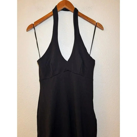 Socialite Halter Midi Dress Black size Small Cocktail Party Event Midi Prom - Picture 3 of 10
